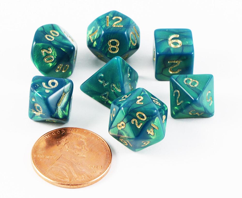 mini dice otherworld green