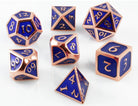 D&D blue metal dice