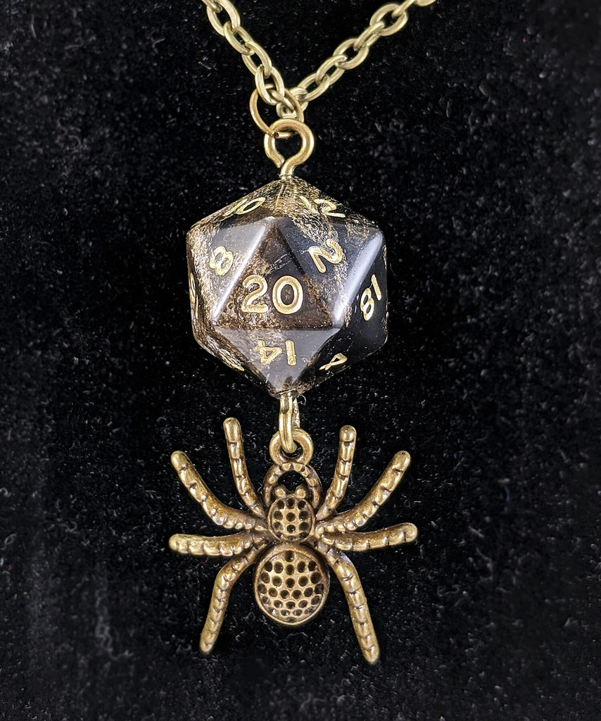 Spider d20 necklace rare