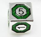 Assassin RPG Dice Silver Green 4