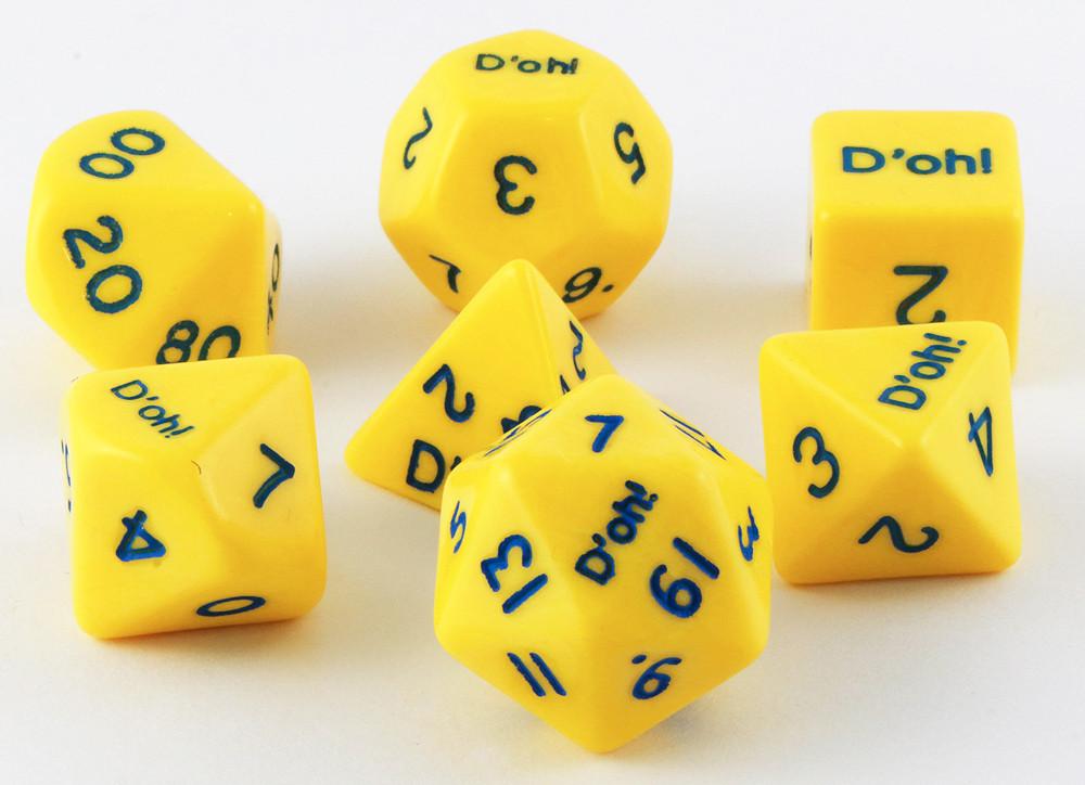 D'oh! Dice Opaque Yellow
