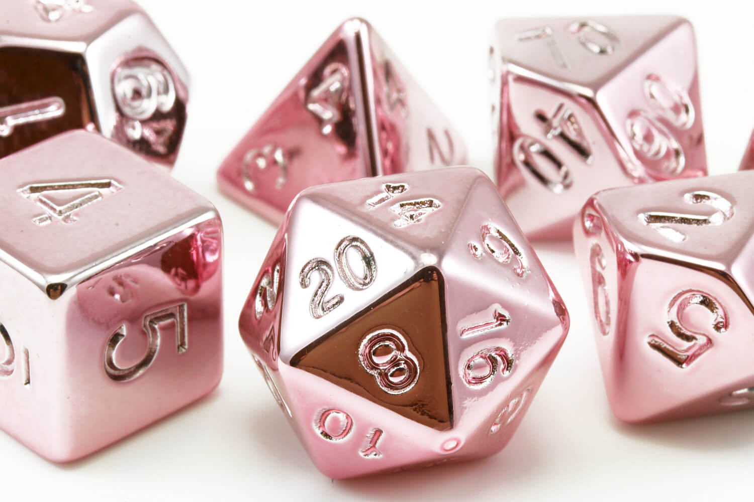 Plated Dice Metallic Pink