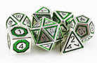 Assassin RPG Dice Silver Green 2