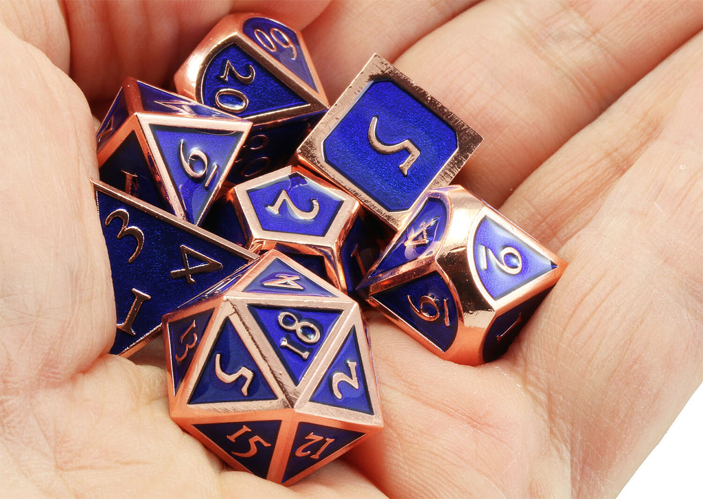 D&D copper blue dice