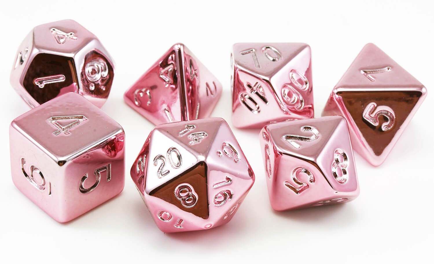 Plated Dice Metallic Pink 3