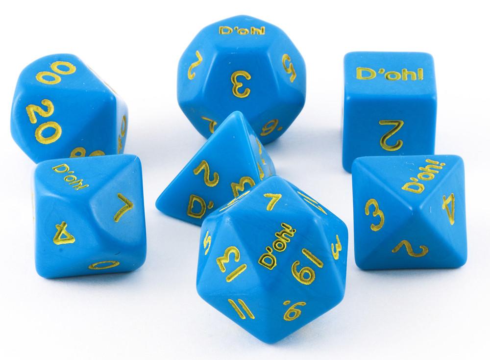D'oh! Dice Opaque Blue