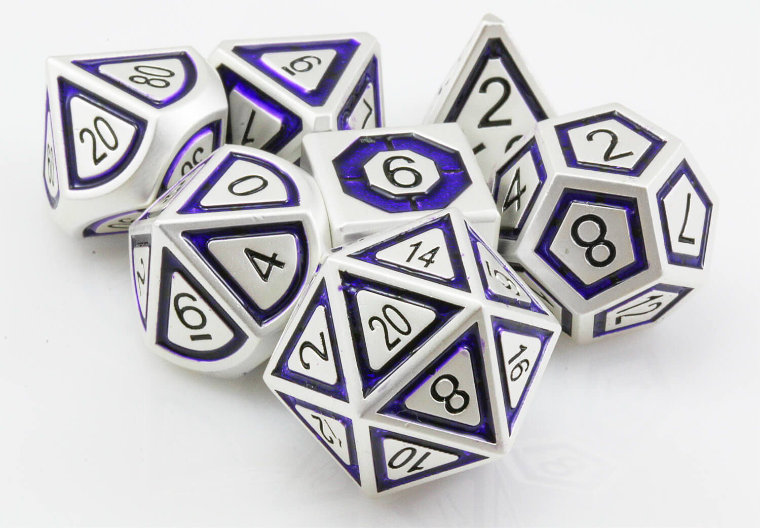 Assassin Dice Indigo Silver 2