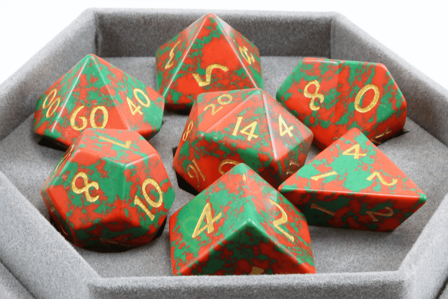 Orange Turquoise D&D Dice