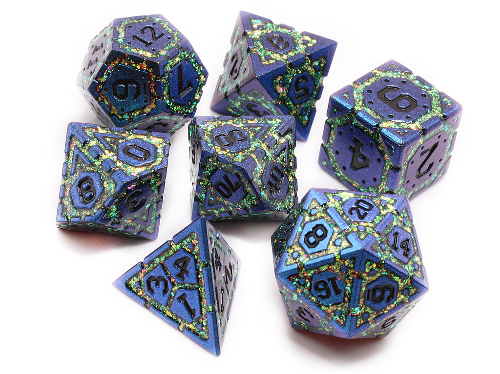 Mythic Armor Dice Set Purple and Green