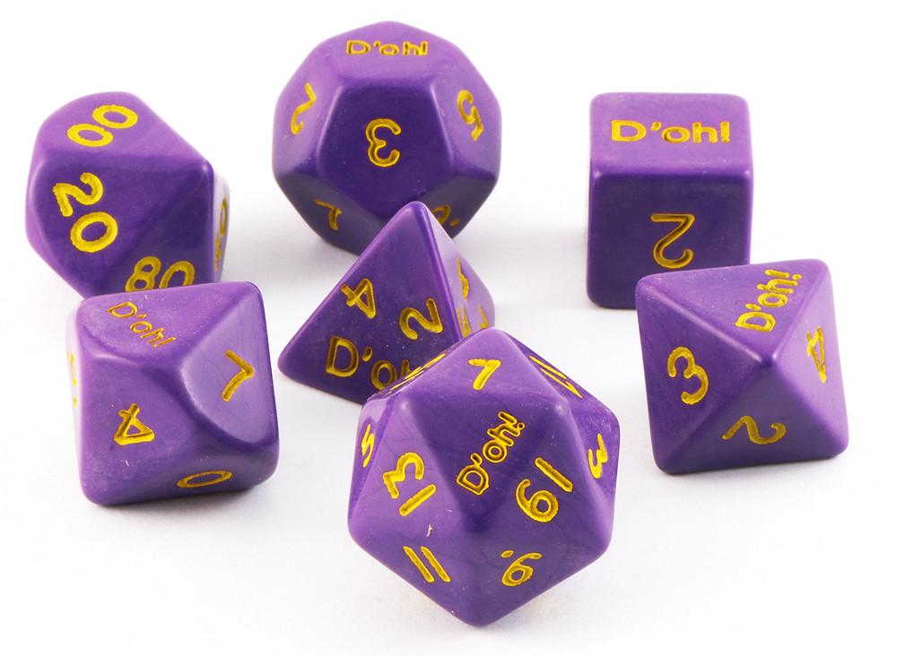 D'oh! Dice Opaque Purple