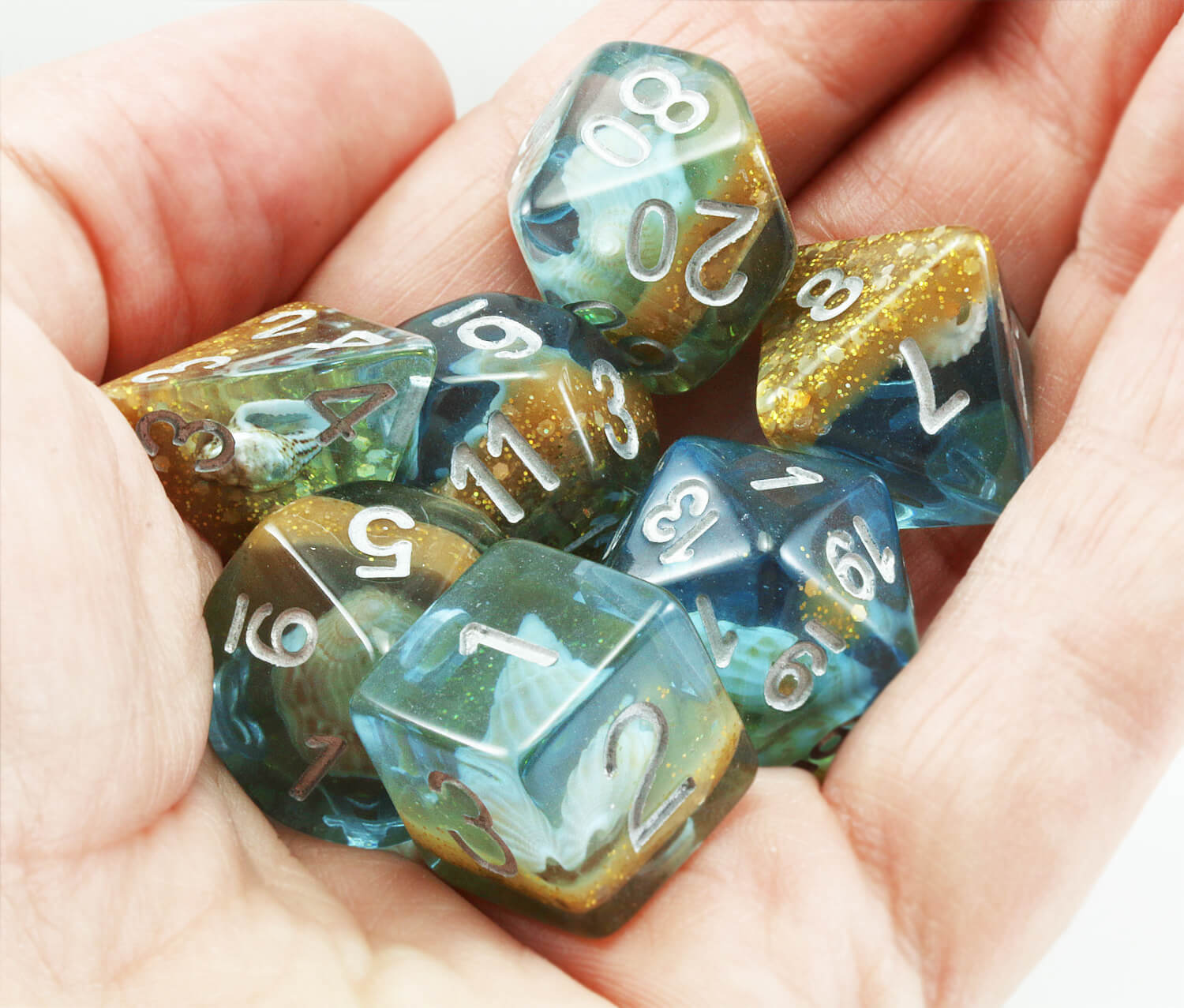 Cool Blue D&D Dice