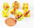 Mini Dice Toxic Yellow Red