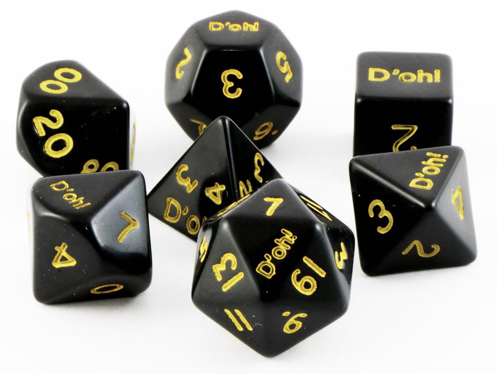 D'oh! Dice Opaque Black