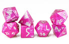 Aluminum D&D Dice Pink Silver