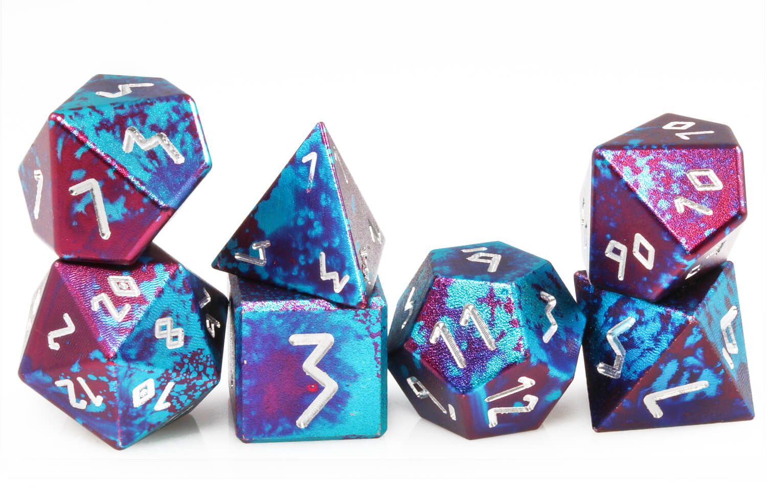 Aluminum D&D Dice Blue Purple