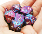 Aluminum D&D Dice Blue Purple 2