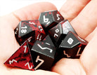 Aluminum D&D Dice Black Red 2