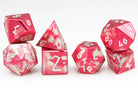 Aluminum D&D Dice Red Silver