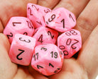 Chessex Lab Dice II Vortex Snow Pink 3