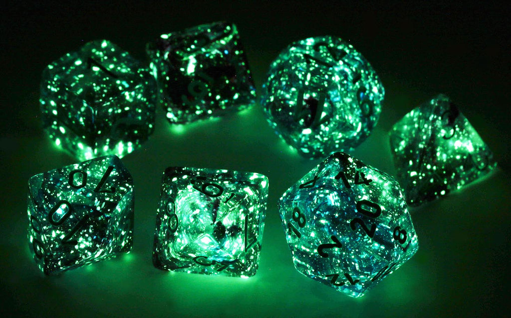Nebula Glow in the dark dice