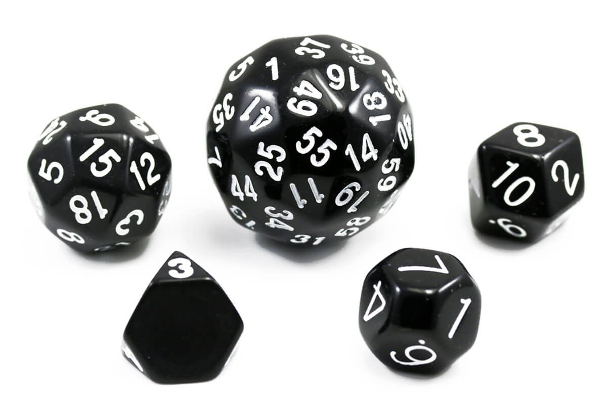 The Dice Lab Unique Polyhedral Set Black