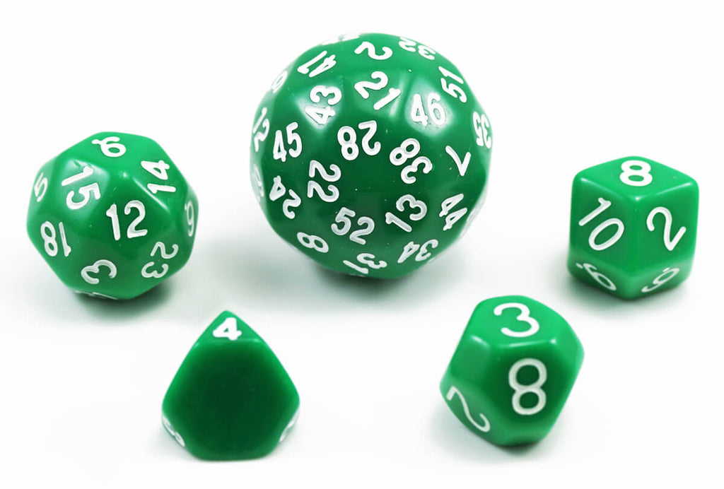 The Dice Lab Unique Polyhedral Set Green