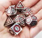 Metal Assassin Dice Silver Blood Red 2