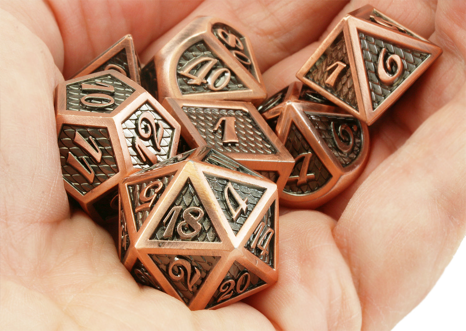 Dragon Scale Dice Antique Copper 3