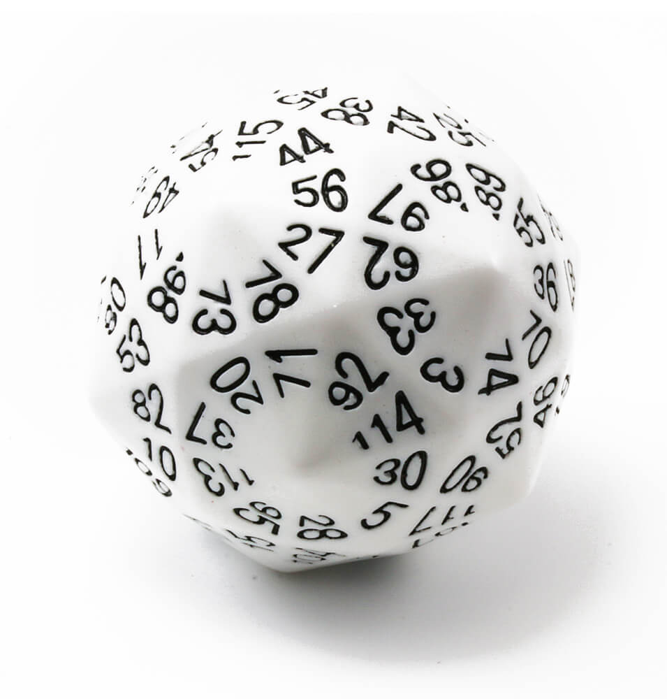 The Dice Lab d120 White