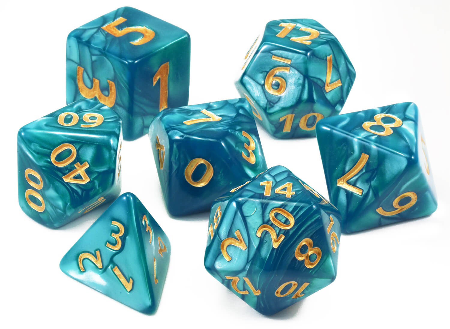 Giant RPG dice Teal