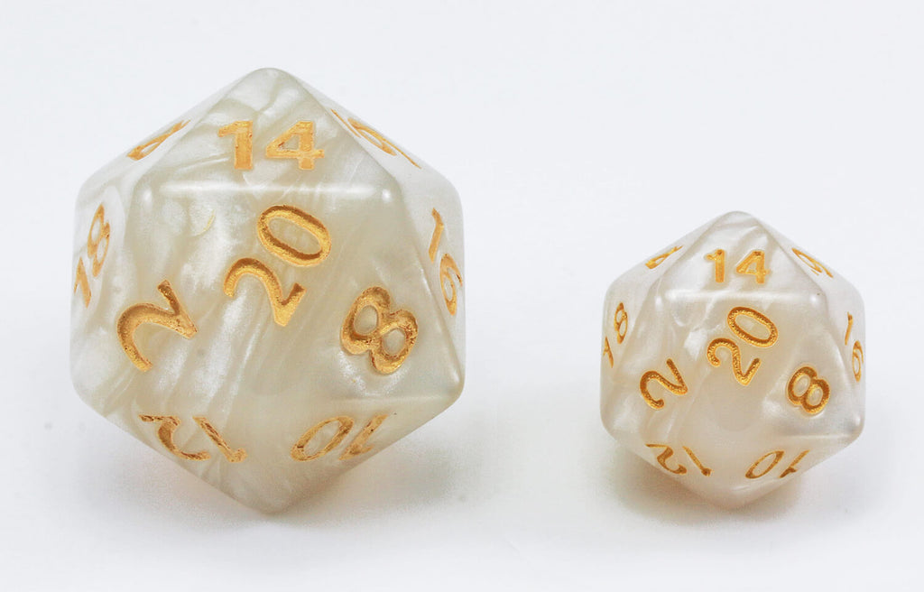 Giant d20 Pearl White