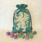 Heraldic dice bag griffon