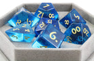 Blue glass dice for D&D