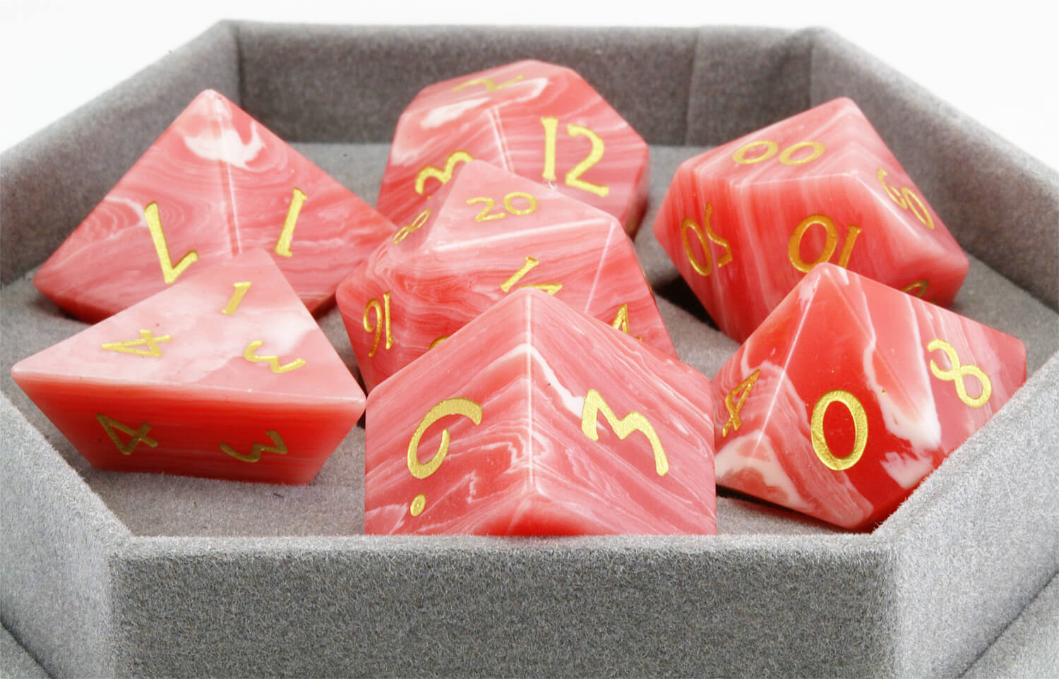 Red Agate D&D Dice