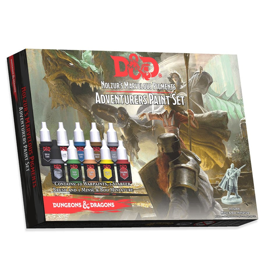 D&D Underdark Paint Set (10 Colors And Exclusive Drizzt Do'Urden Miniature)