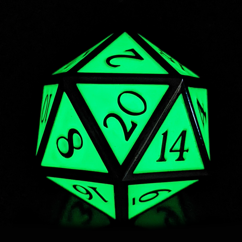 Ghostly Seance Glow in the dark giant d20 dice