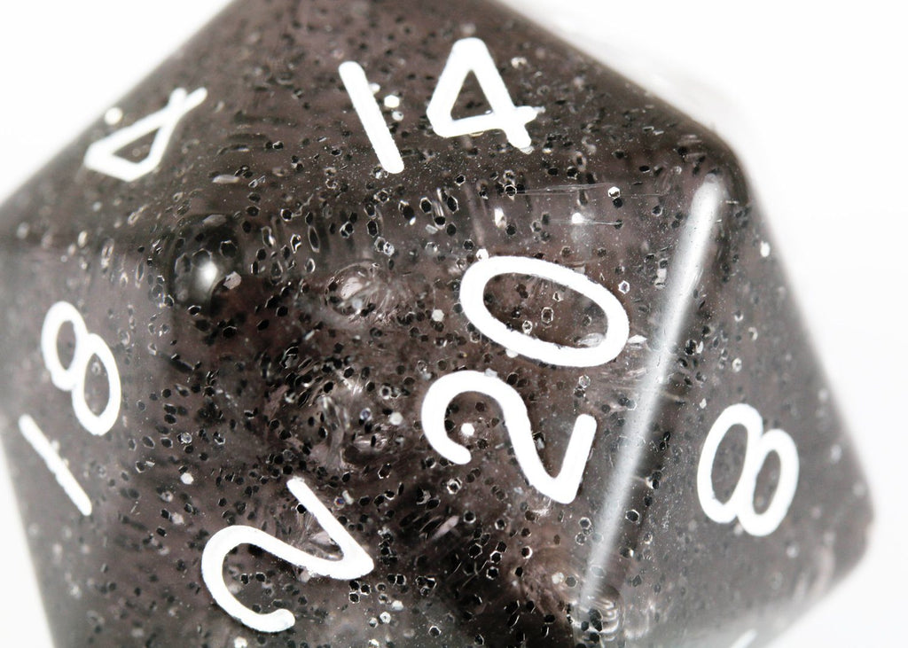 Giant d20 Dice Ethereal Black