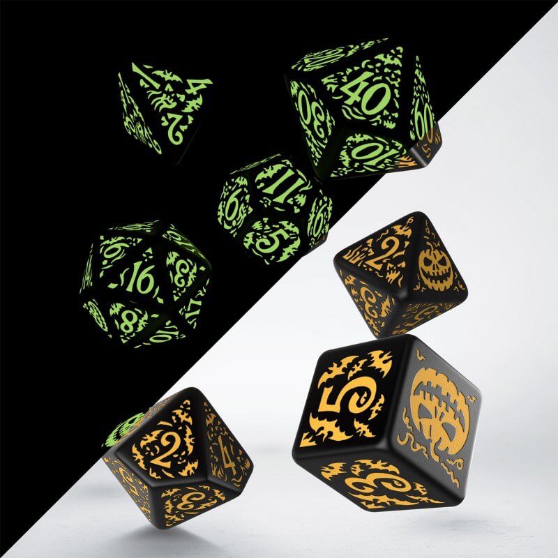 Glow In The Dark Pumpkin Dice