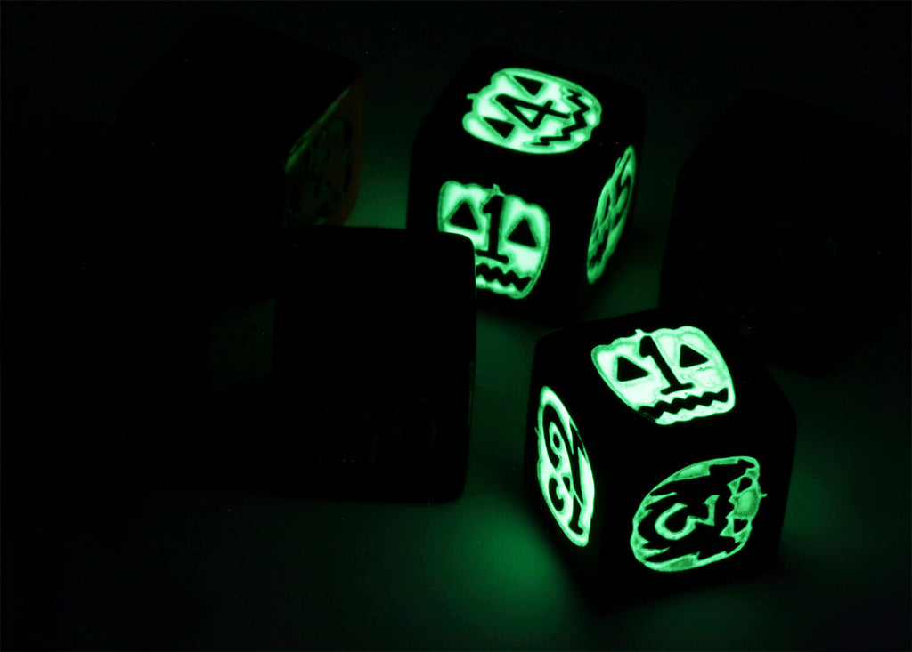 Glow in the dark Halloween dice