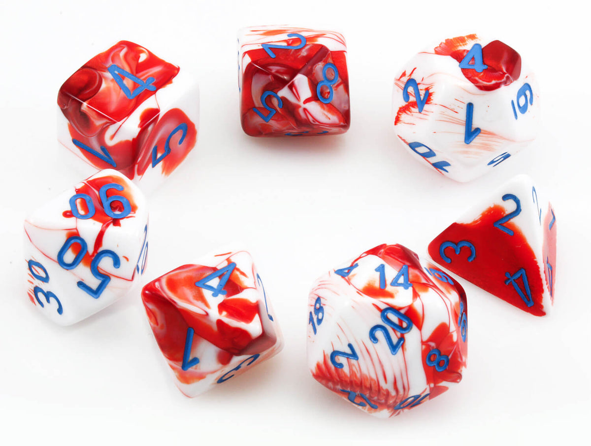 FACTORY SECONDS: Chessex Lab Dice III (Gemini Red And White) RPG Role ...