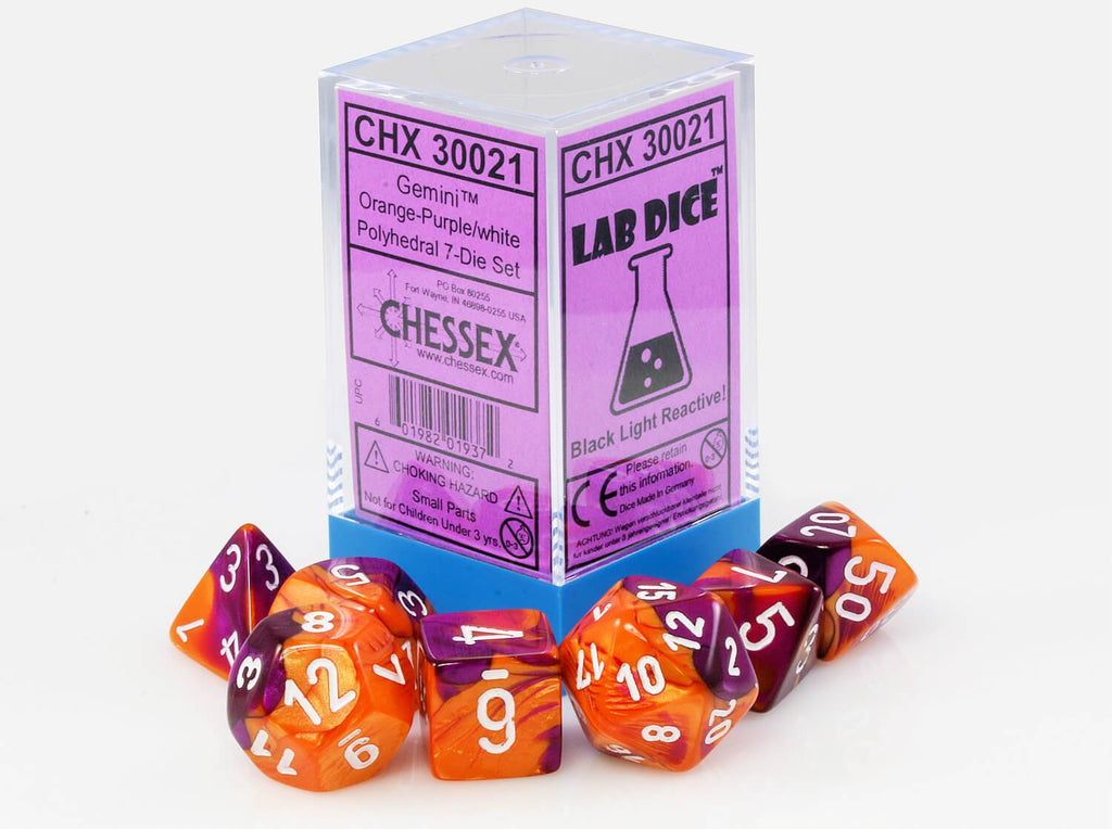 Chessex Lab Dice III Orange 2