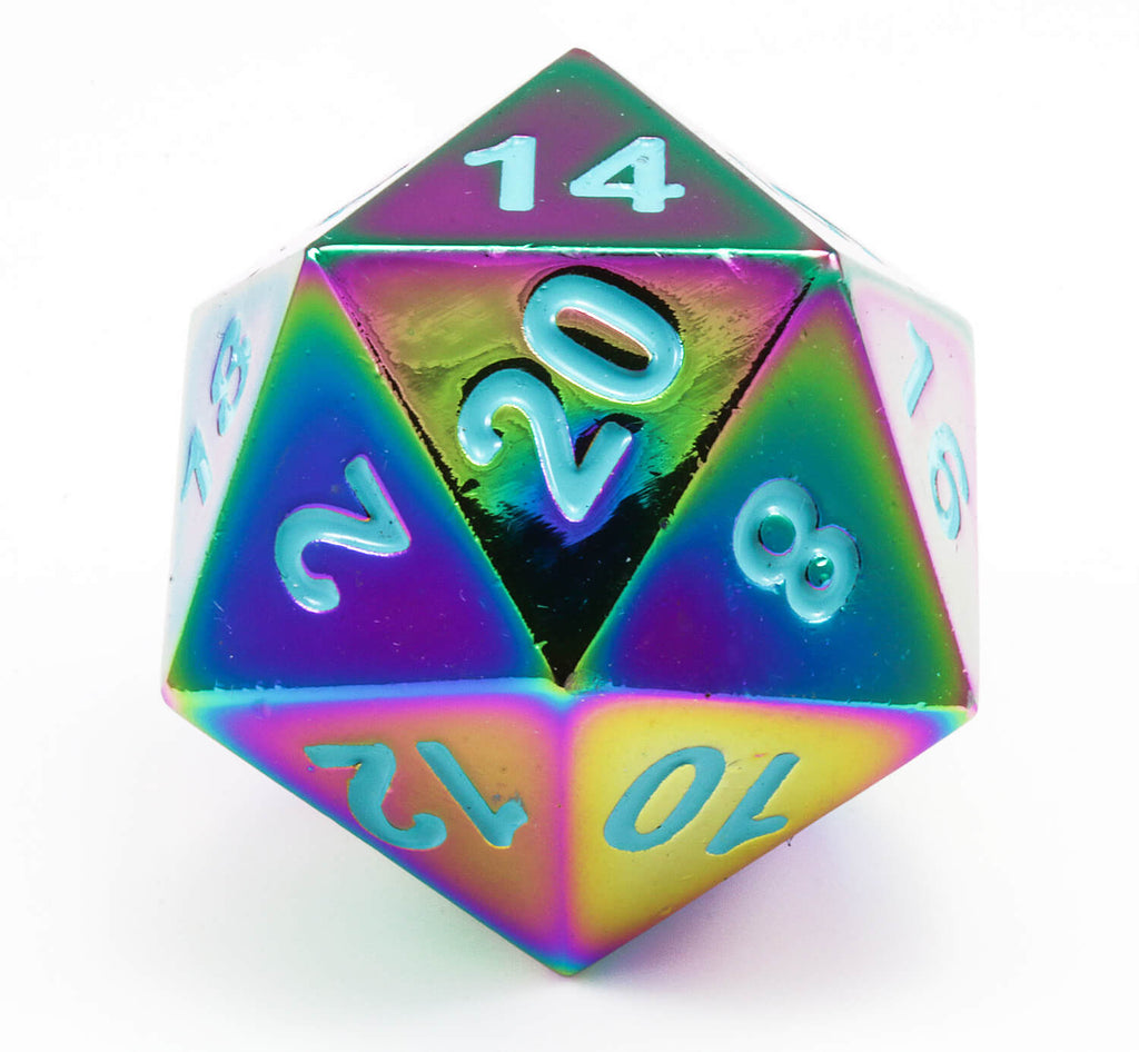 Giant dice Rainbow d20