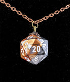 DnD Dice Necklace Gemini Copper Steel