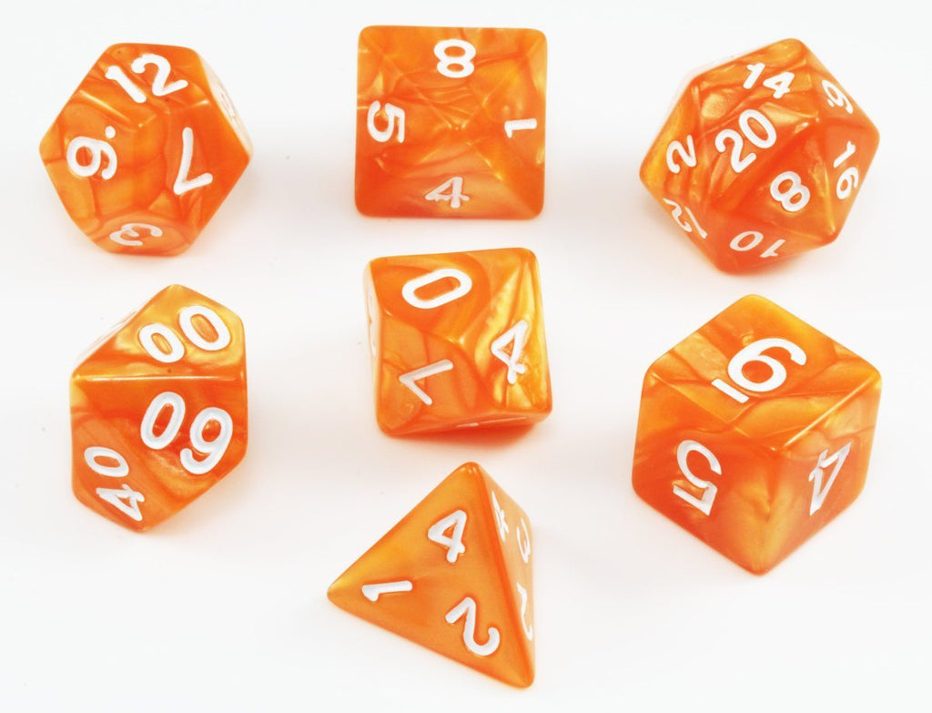 Orange Dungeons and Dragons Dice