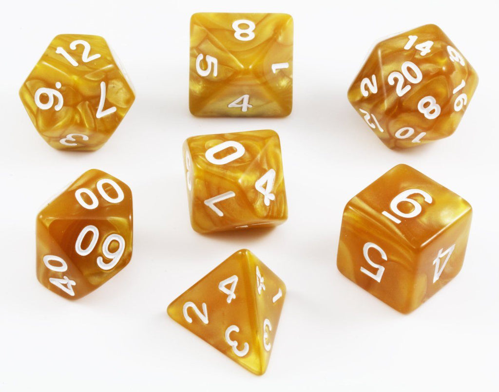 Gold Dungeons and Dragons Dice