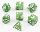 Green Dungeons and Dragons dice