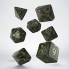 Runic Dice Bottle Green Gold