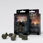 Runic Dice Bottle Green Gold 2