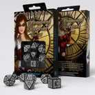 Steampunk Clockwork dice black