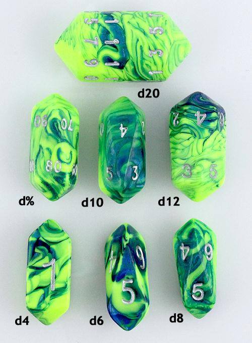 Crystal Toxic Dice Green